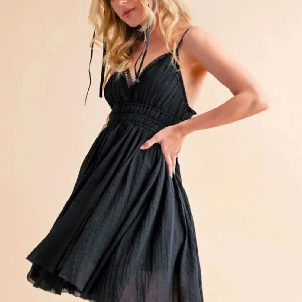 Aemi+Co Lace Detail Mini Cami Dress - Picture 6 of 14